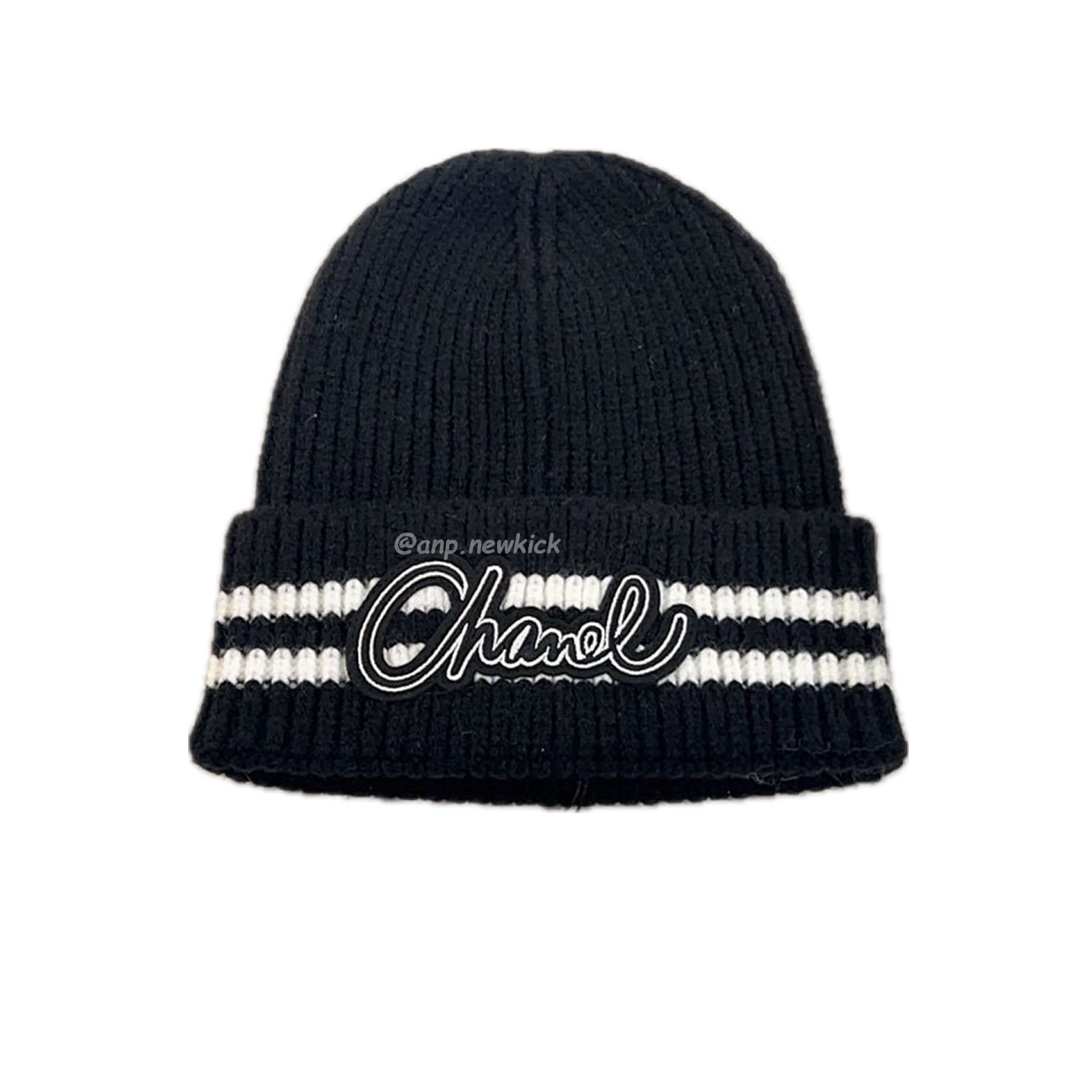 Chanel Knitted Cold Hat White Black Gray Brown (9) - newkick.cc